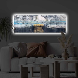 Wallity Cuadro Decorativo Iluminado con LED 30 x 90 cm Multicolor